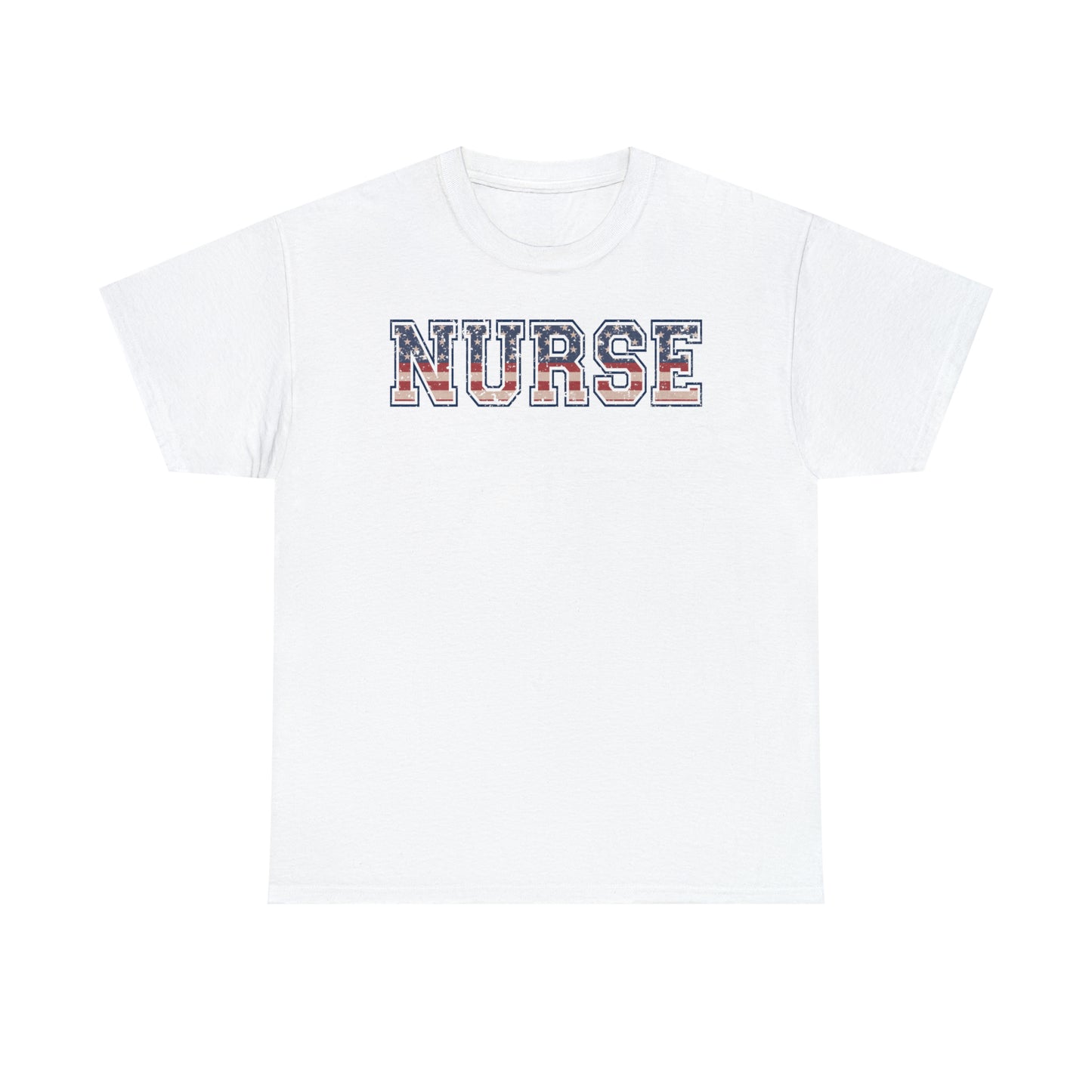 Unisex 4th of July Nurse T-Shirt, American Nurse T-Shirt, Red, White, and Blue Nurse T-Shirt, Patriotic Nurse T-Shirt, Holiday Work T-Shirt