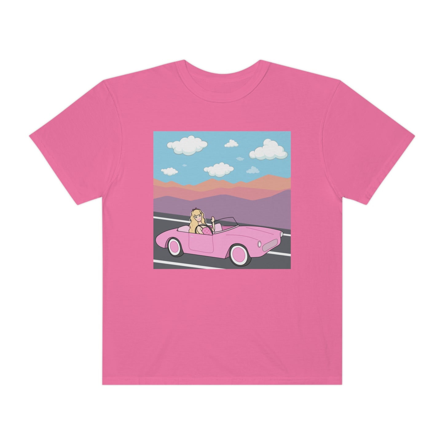 Doll Dream Car T-Shirt, White Doll Blonde Hair Classic Shirt, Birthday Doll Shirt, Birthday Gift for Her, Retro Doll Shirt