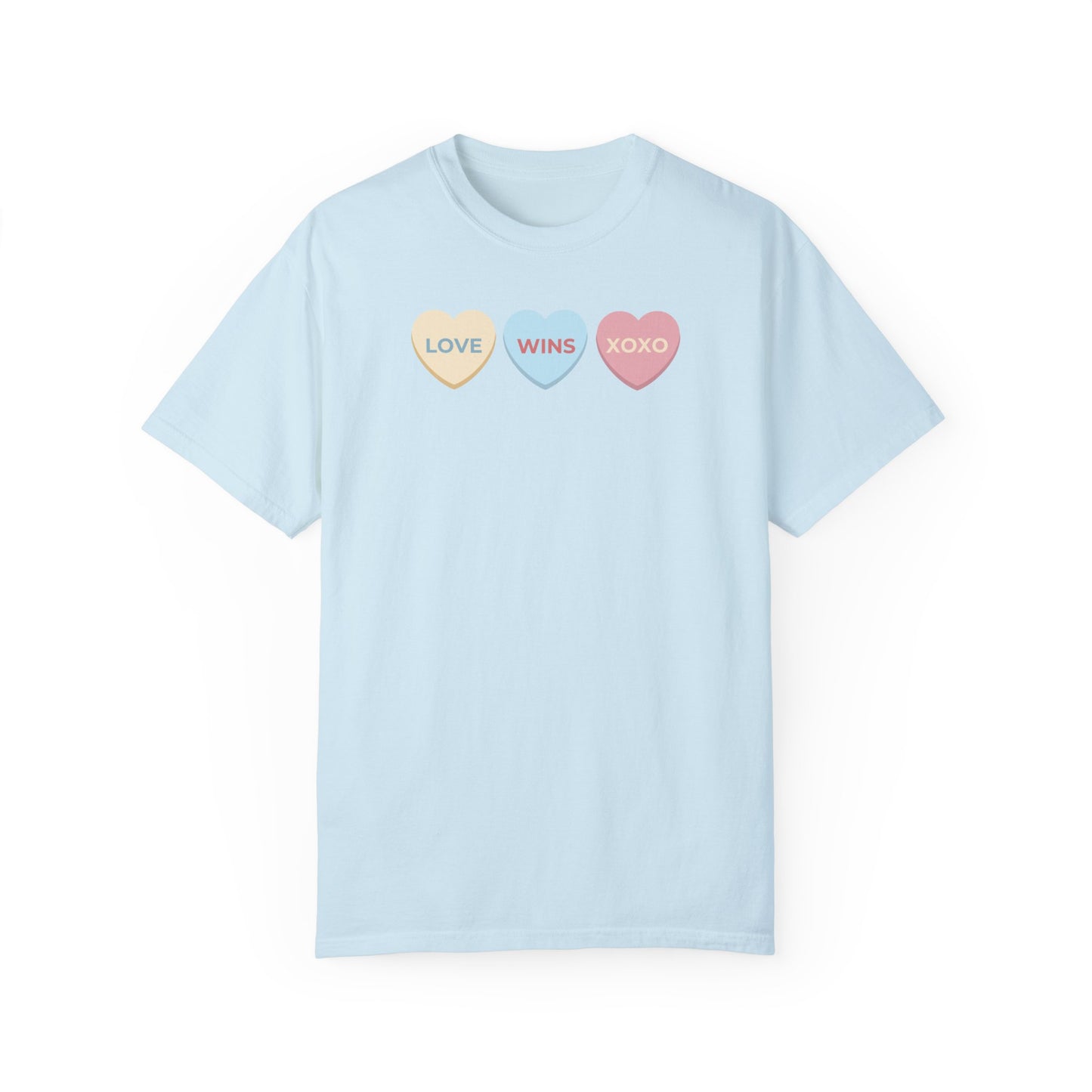 Love Wins Always T-Shirt XOXO Love You Hearts Candy Shirt Oversize Shirt Teen Preppy Cute Tee Valentine's Day Gift for Her Best Friend Mom