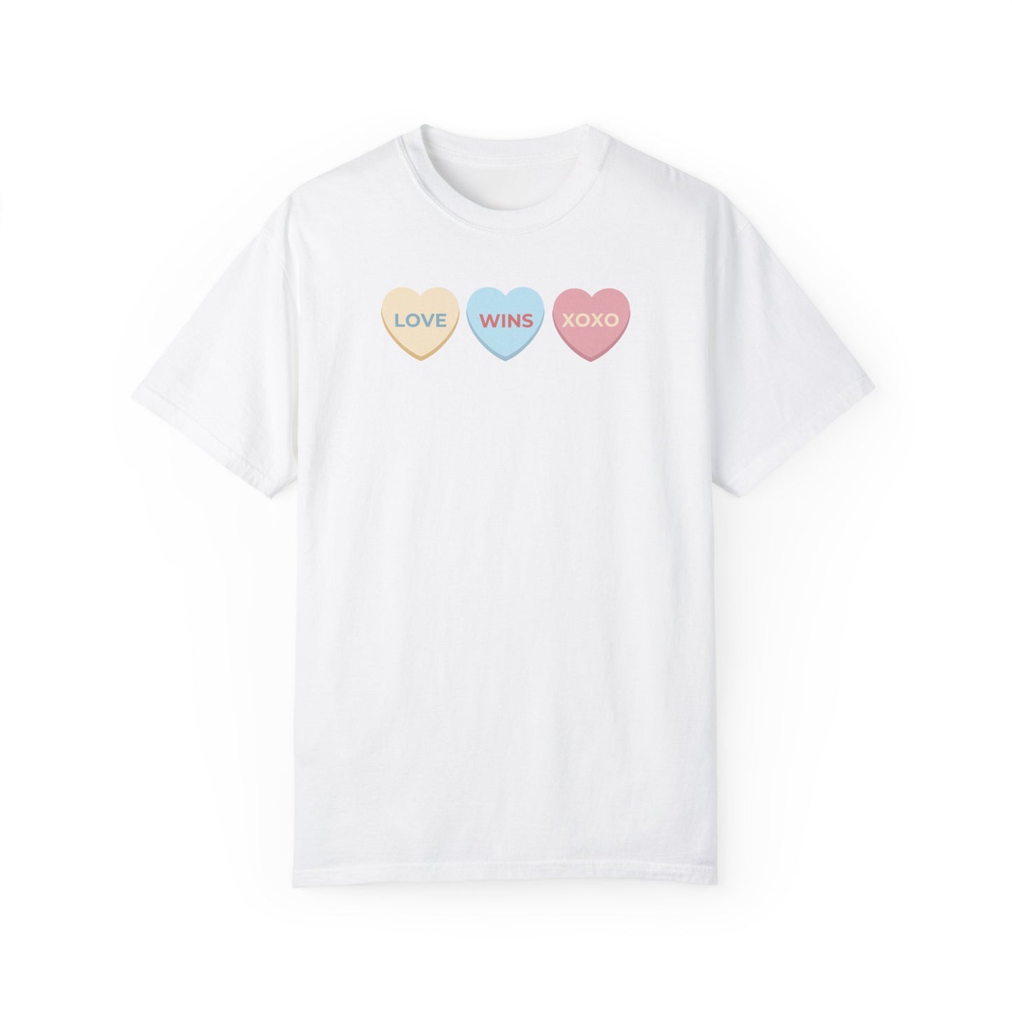 Love Wins Always T-Shirt XOXO Love You Hearts Candy Shirt Oversize Shirt Teen Preppy Cute Tee Valentine's Day Gift for Her Best Friend Mom