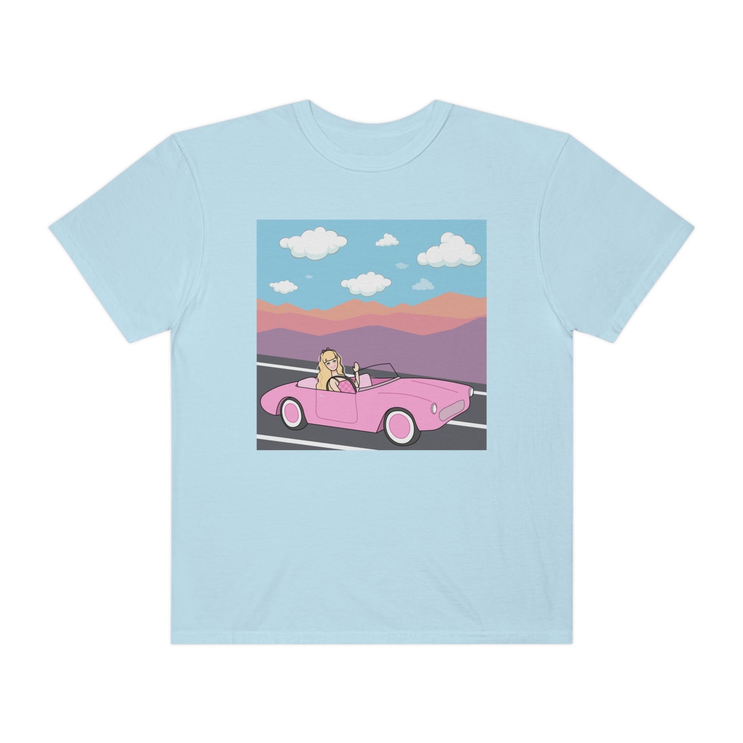 Doll Dream Car T-Shirt, White Doll Blonde Hair Classic Shirt, Birthday Doll Shirt, Birthday Gift for Her, Retro Doll Shirt