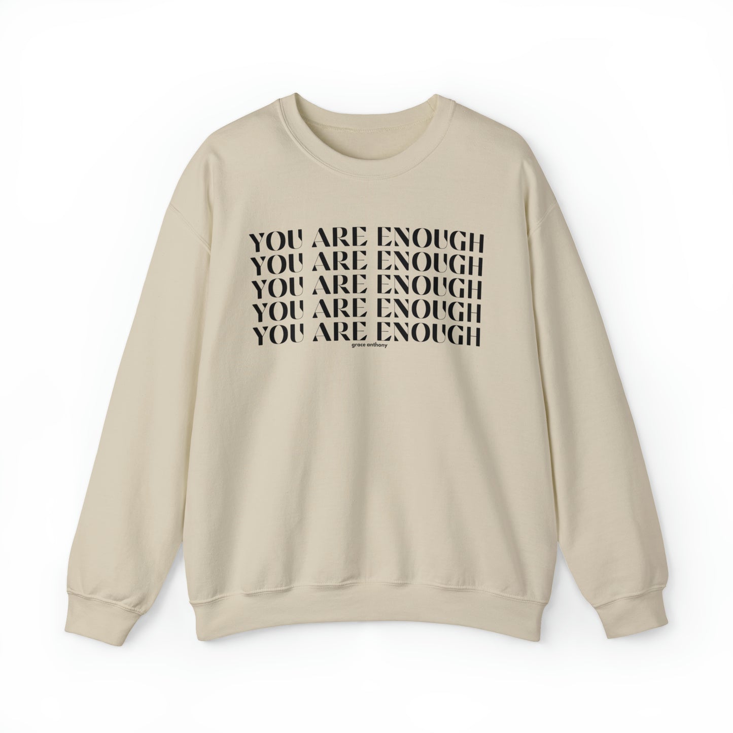 You are ENOUGH Sweatshirt, Just Breathe Motivational Quote, Mental Health Sweatshirt, Men Women Hoodie, Gift for Her Him, Grief Loss Gift