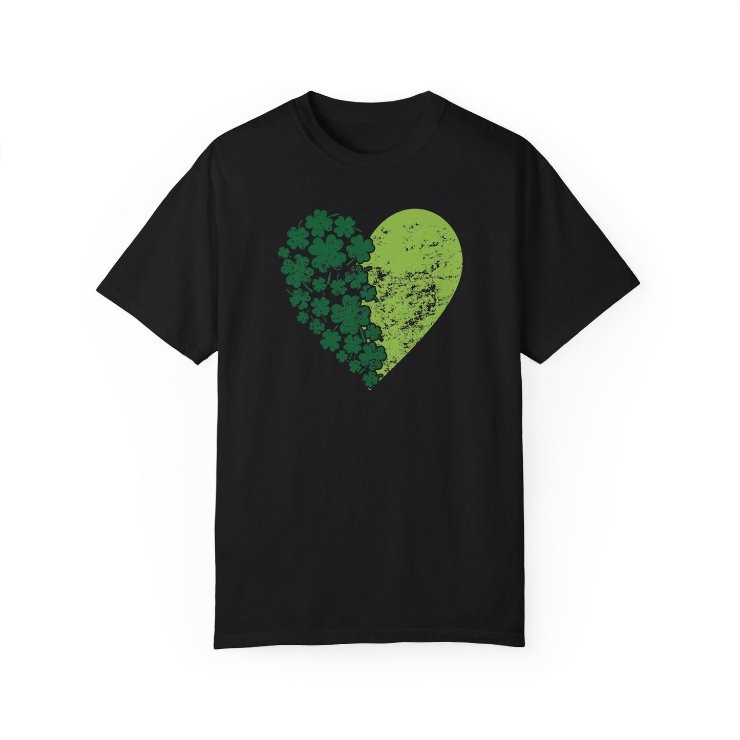 Heart Clover St Patrick Patty's Day Holiday T-Shirt Oversize Tee Can't Pinch This Gift for Him Her Teacher Shirt Green Color Clover Pattern