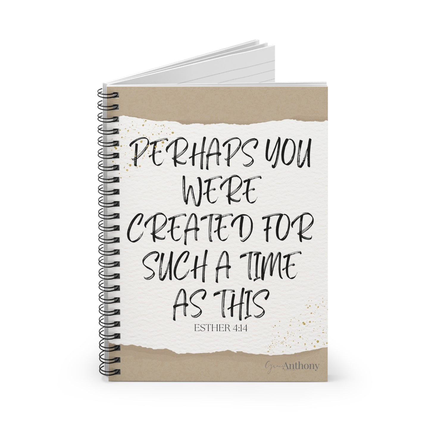 You Were Created for Such a Time Spiral Notebook, Esther 4:14 Quotes, Christian Pastor Gift, Journal for Women, Prayer Journal, Grief Gifts