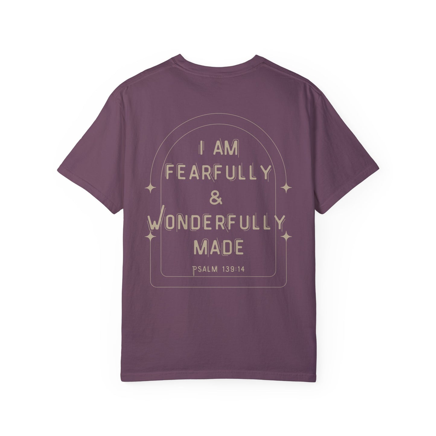 I am Fearfully and Wonderfully Made Psalm 139:14 Bible Verse Quote Christian Shirt Gift for Him Her Friend Father's Day Valentine's Day