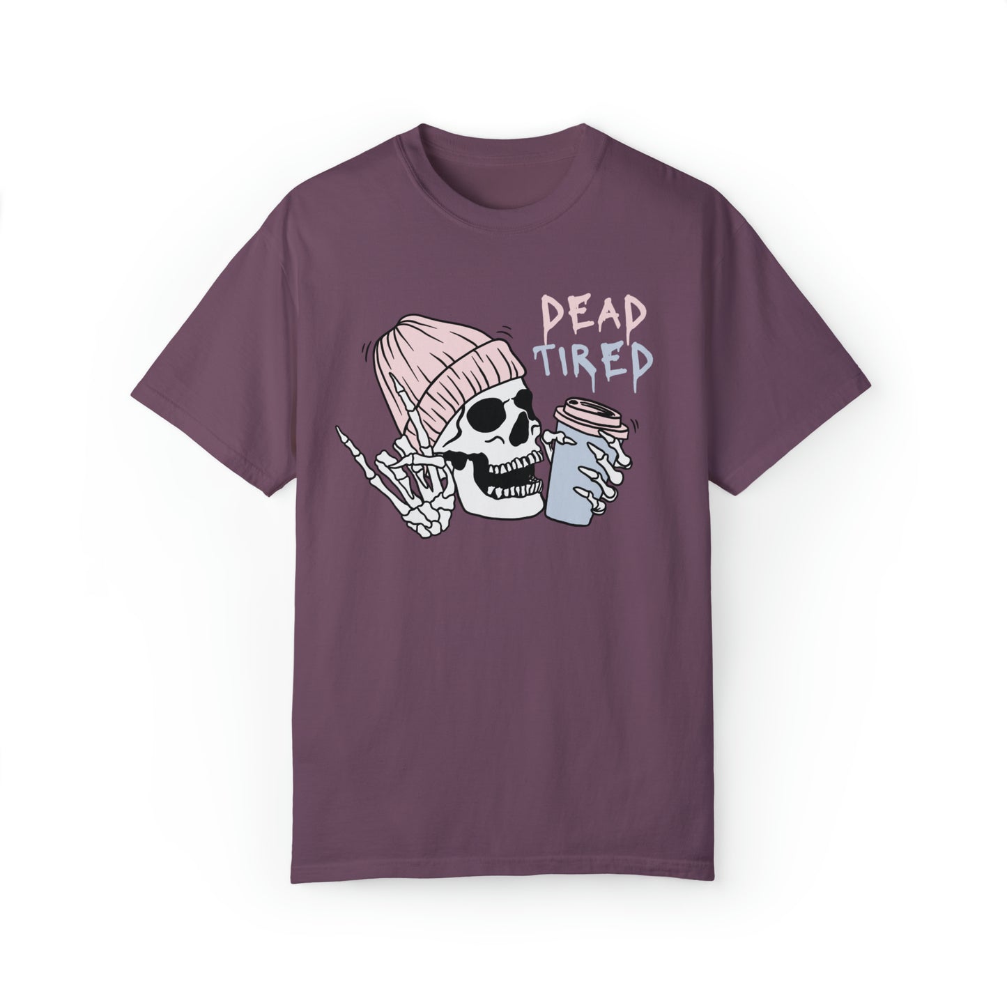 Dead Tired Mom T-Shirt, Mama Needs Coffee Break, Skull Skeleton Bones Halloween Shirt, Cute Trendy Mom Shirt, Shirt for Women Men