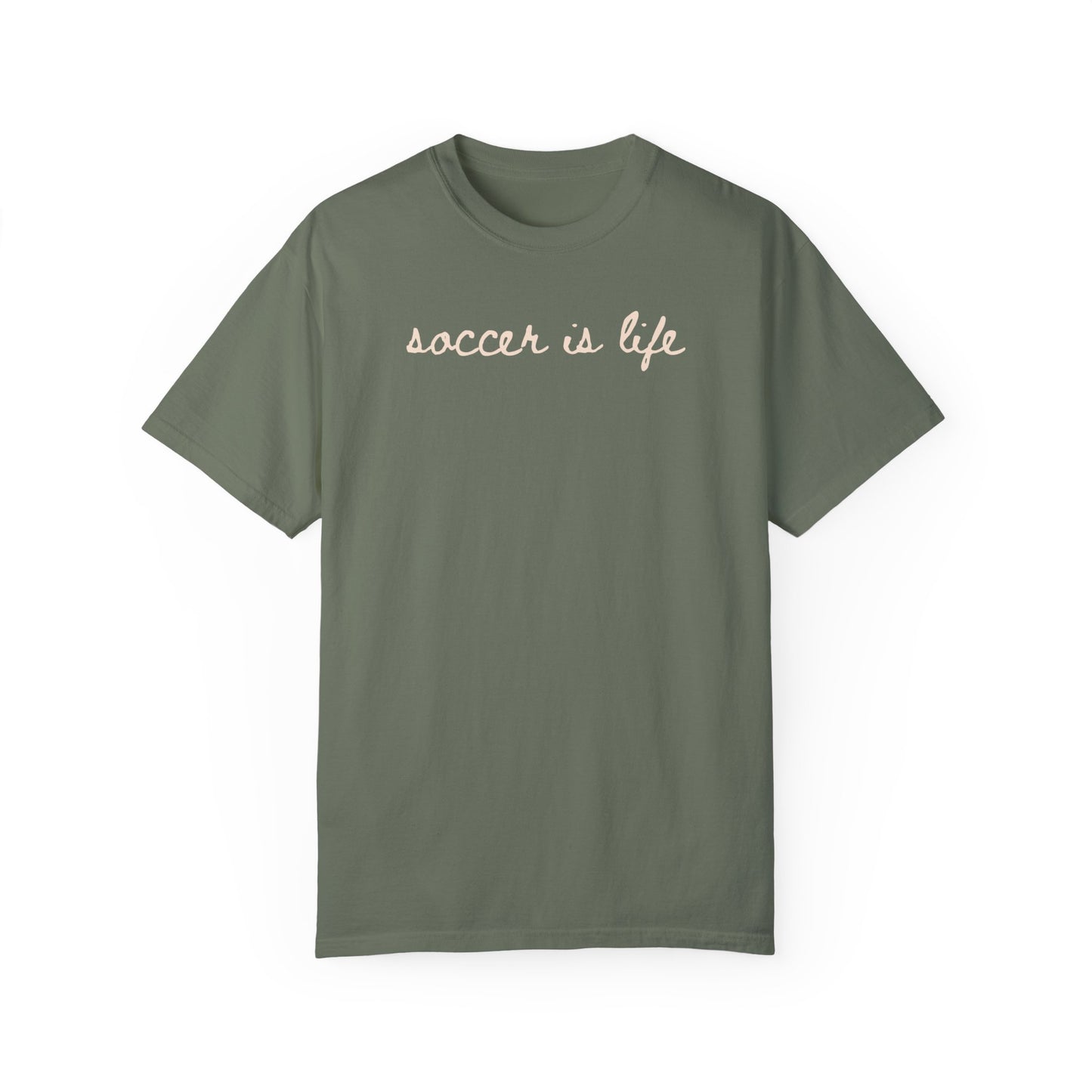 Soccer Is Life T-Shirt Soccer Ball Player Gift for Him Her Teen Preppy Sport Shirt Men Women High School College Sports Coach Teacher Gift