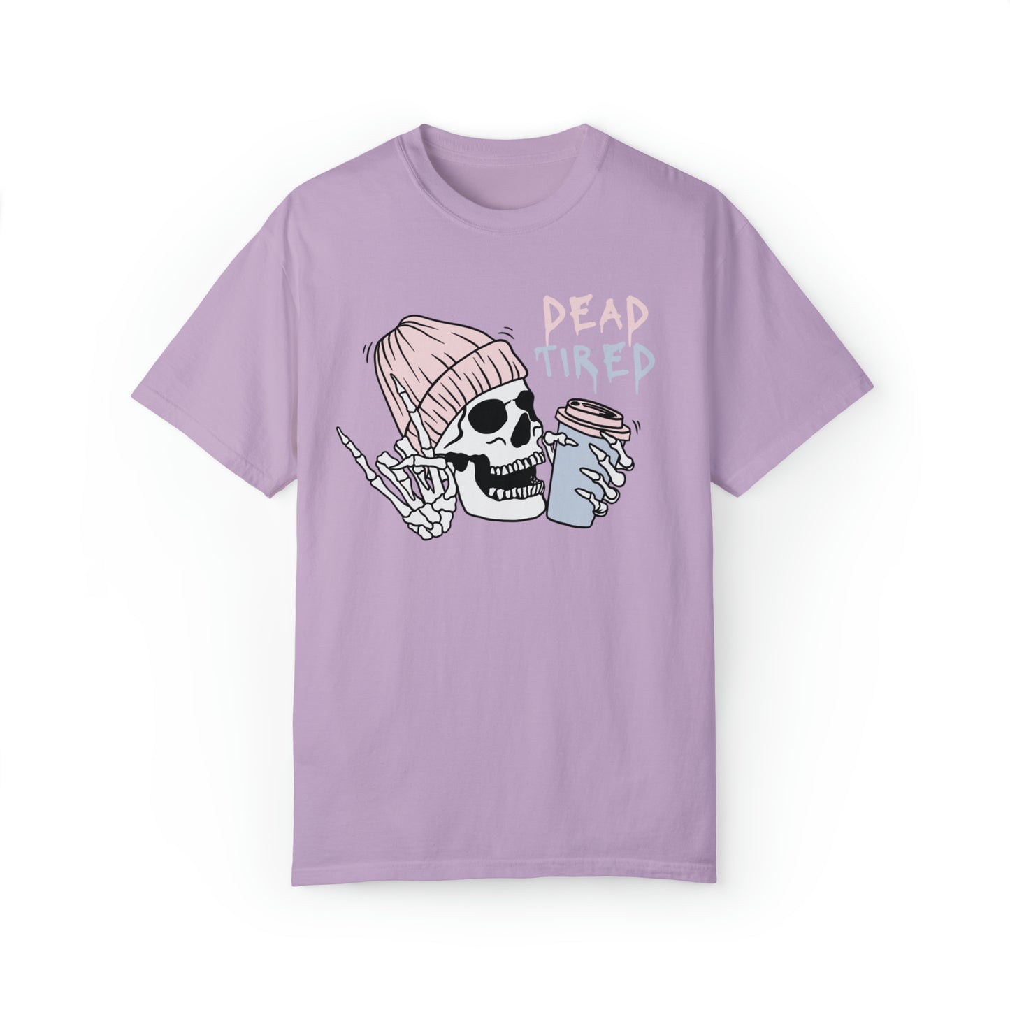 Dead Tired Mom T-Shirt, Mama Needs Coffee Break, Skull Skeleton Bones Halloween Shirt, Cute Trendy Mom Shirt, Shirt for Women Men