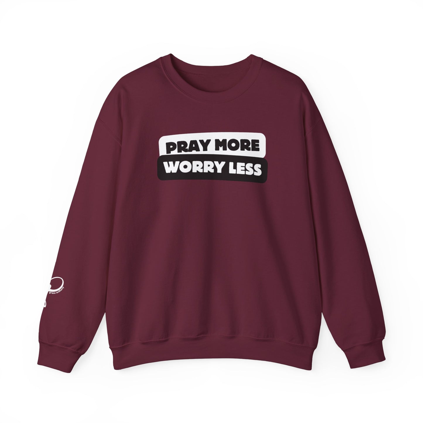 Pray More Worry Less Men Women Sweatshirt Hoodie Christian Bible Quotes Inspiration Motivation Quotes Gift for Her Him Prayer Request
