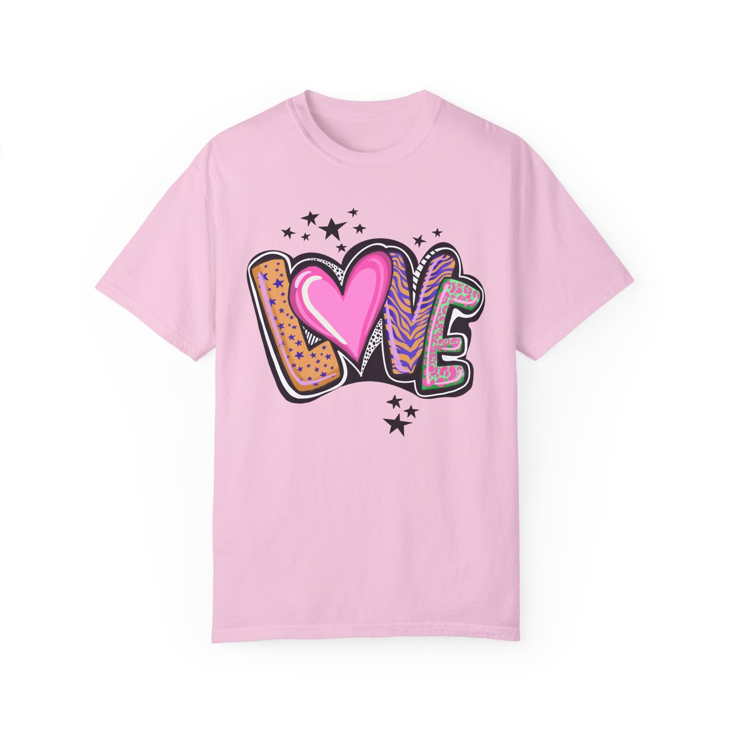 Love Leopard Cheetah Print T-Shirt Fun Valentine's Day Shirt Gift for Friend Valentine's Gift Best Friend Gift Teen Girl Retro Preppy Shirt Oversize