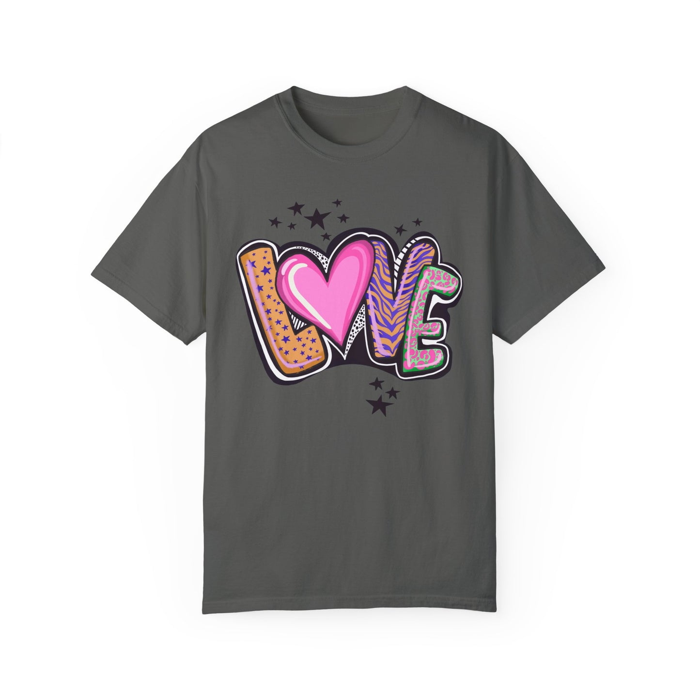 Love Leopard Cheetah Print T-Shirt Fun Valentine's Day Shirt Gift for Friend Valentine's Gift Best Friend Gift Teen Girl Retro Preppy Shirt Oversize