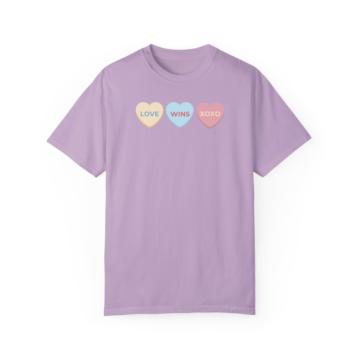 Love Wins Always T-Shirt XOXO Love You Hearts Candy Shirt Oversize Shirt Teen Preppy Cute Tee Valentine's Day Gift for Her Best Friend Mom