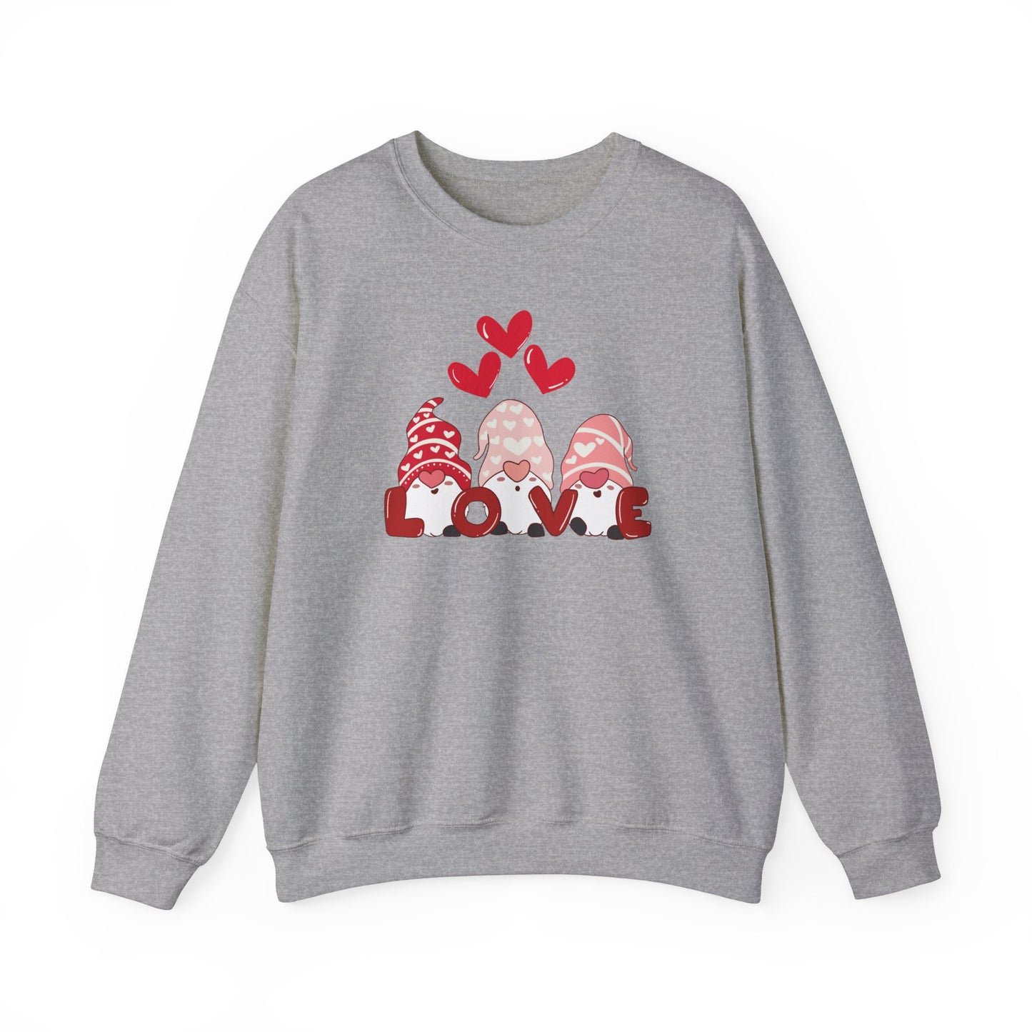 Love Gnome Hearts Valentine's Sweatshirt Oversize Hoodie Teen Girl VSCO Preppy Shirt Cute Valentine's Day Gift Mom Best Friend Gift