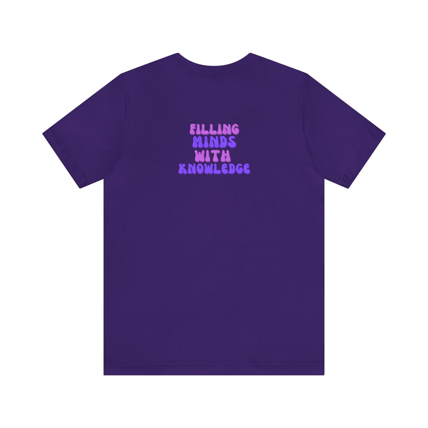 Filling Minds with Knowledge Shirt, Teacher Educator Instructor Gifts, Trendy Teacher Shirt, Purple Teacher Shirt, Good Vibes Shirt