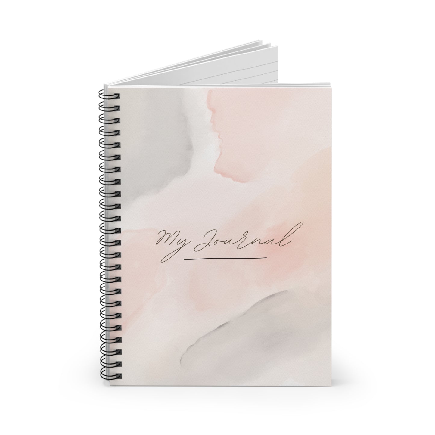 Pink and Gray Aesthetic Spiral Bound Notebook for Journaling, 15 Min Gratitude Journal, Gifts for Her, Gifts for Grief and Loss, Prayer Book