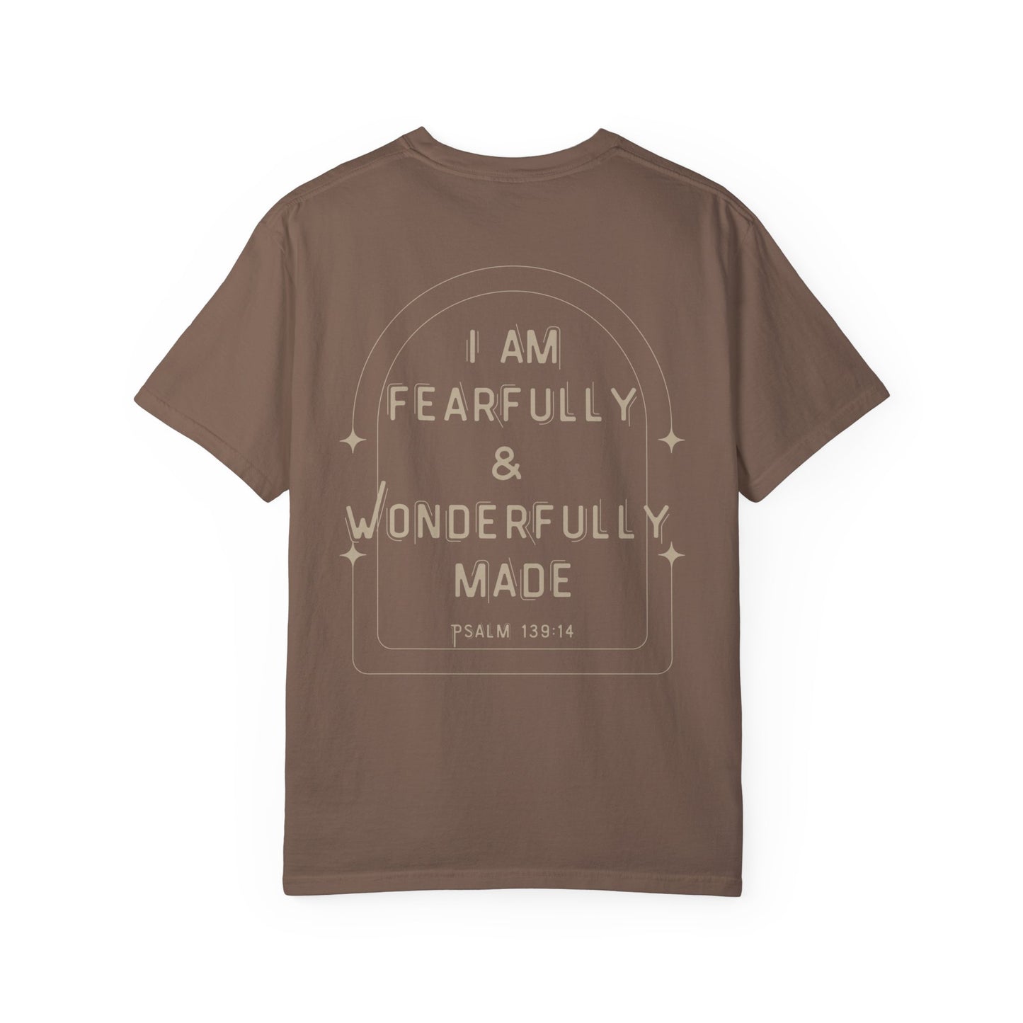 I am Fearfully and Wonderfully Made Psalm 139:14 Bible Verse Quote Christian Shirt Gift for Him Her Friend Father's Day Valentine's Day