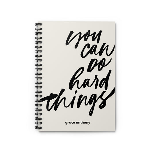 You Can Do Hard Things Writing Journal, Gratitude Journal, Writing Diary, Gift for Women Men, Prayer Notebook, Gift for Friend, Grief Gift