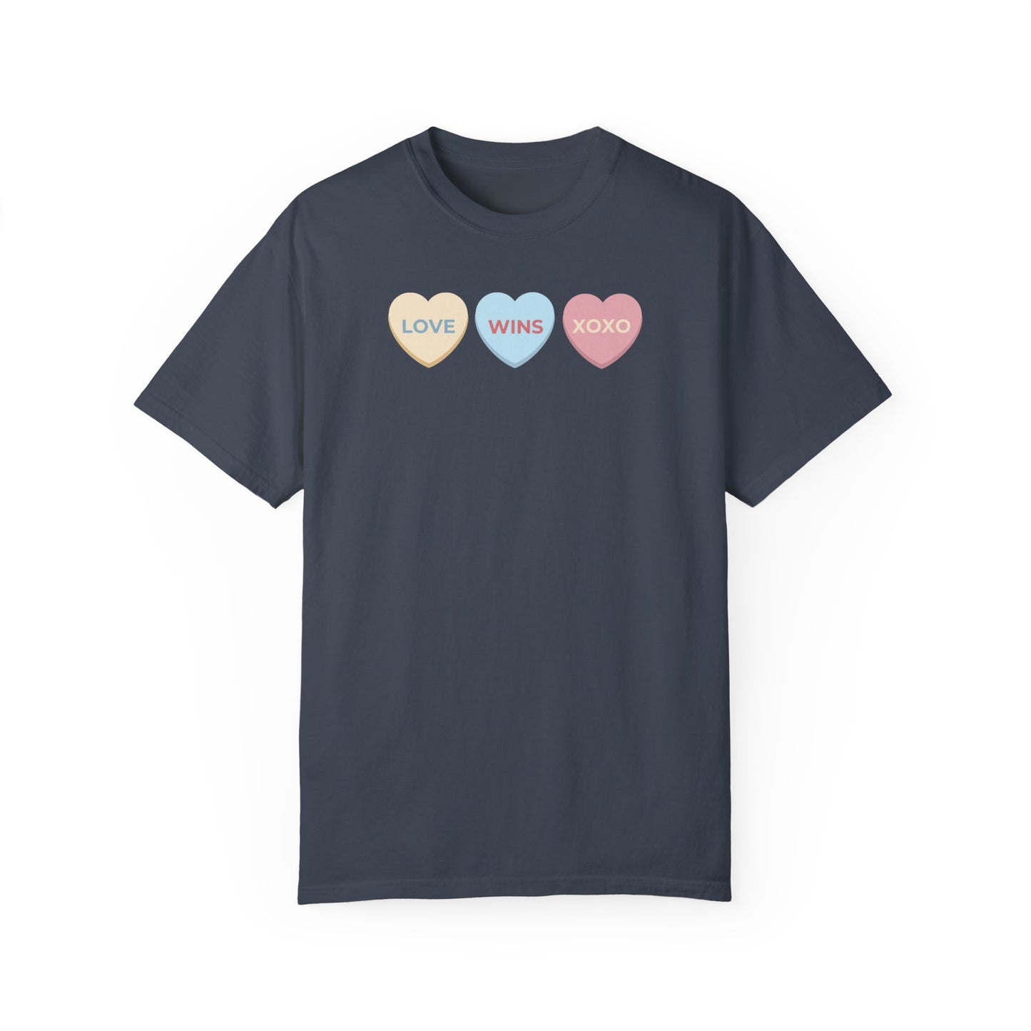 Love Wins Always T-Shirt XOXO Love You Hearts Candy Shirt Oversize Shirt Teen Preppy Cute Tee Valentine's Day Gift for Her Best Friend Mom