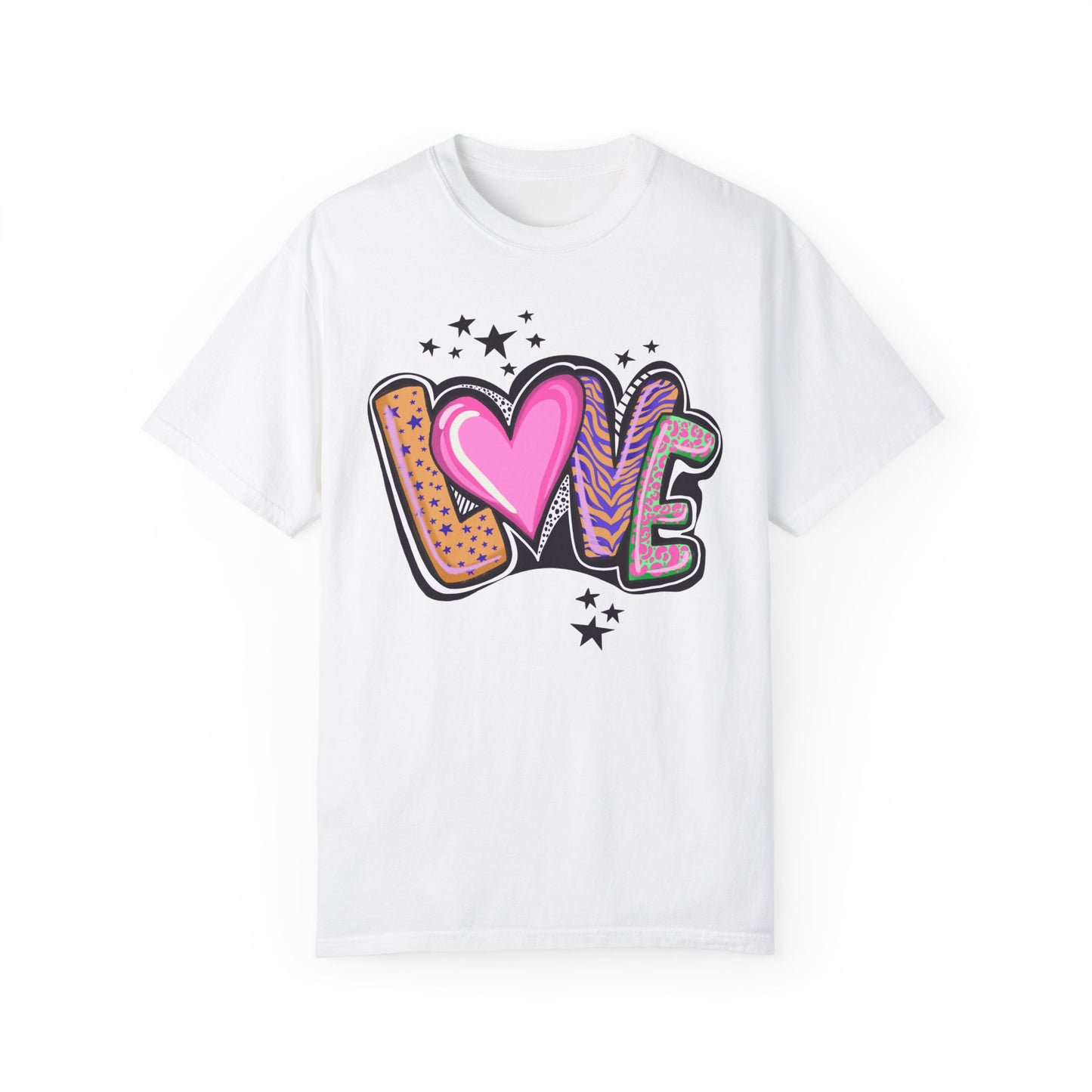 Love Leopard Cheetah Print T-Shirt Fun Valentine's Day Shirt Gift for Friend Valentine's Gift Best Friend Gift Teen Girl Retro Preppy Shirt Oversize