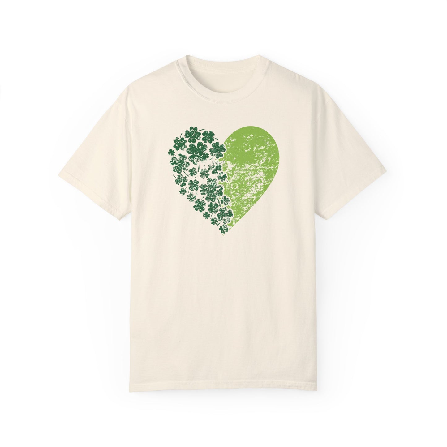 Heart Clover St Patrick Patty's Day Holiday T-Shirt Oversize Tee Can't Pinch This Gift for Him Her Teacher Shirt Green Color Clover Pattern