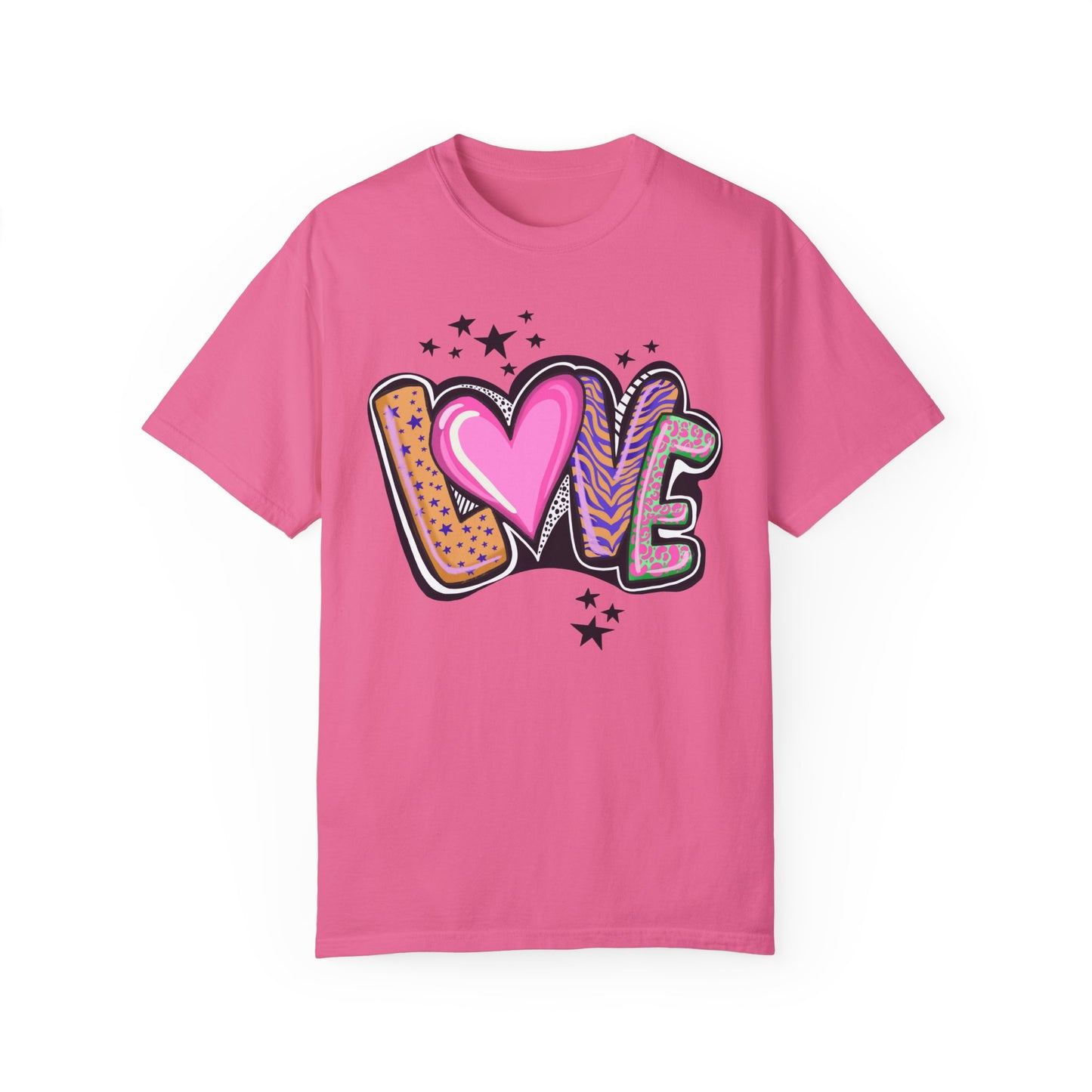 Love Leopard Cheetah Print T-Shirt Fun Valentine's Day Shirt Gift for Friend Valentine's Gift Best Friend Gift Teen Girl Retro Preppy Shirt Oversize