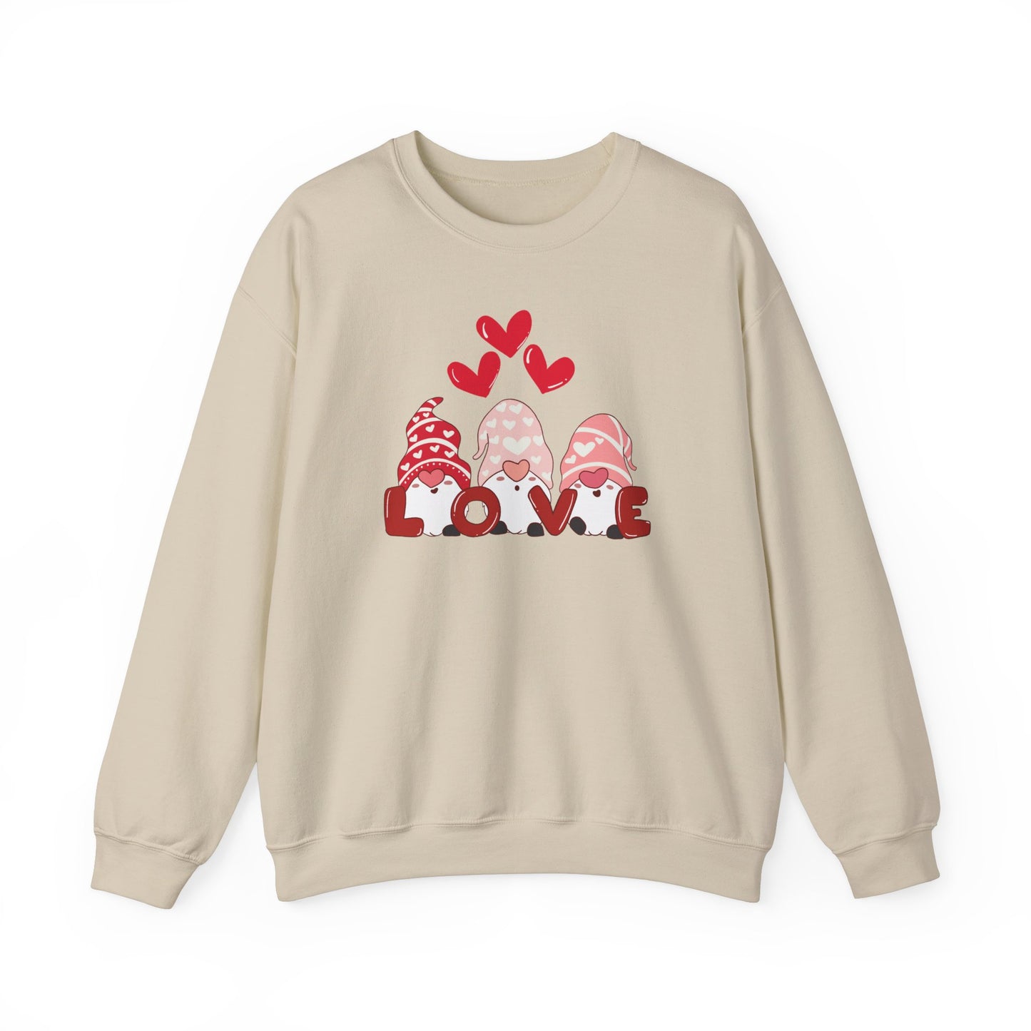 Love Gnome Hearts Valentine's Sweatshirt Oversize Hoodie Teen Girl VSCO Preppy Shirt Cute Valentine's Day Gift Mom Best Friend Gift