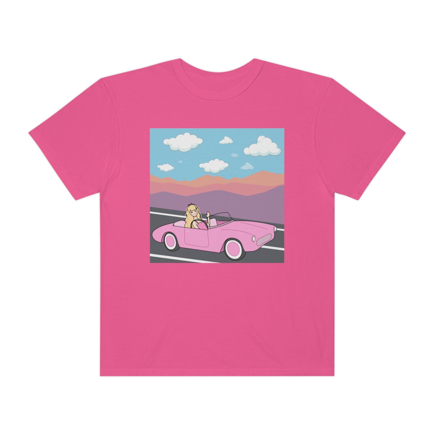 Doll Dream Car T-Shirt, White Doll Blonde Hair Classic Shirt, Birthday Doll Shirt, Birthday Gift for Her, Retro Doll Shirt