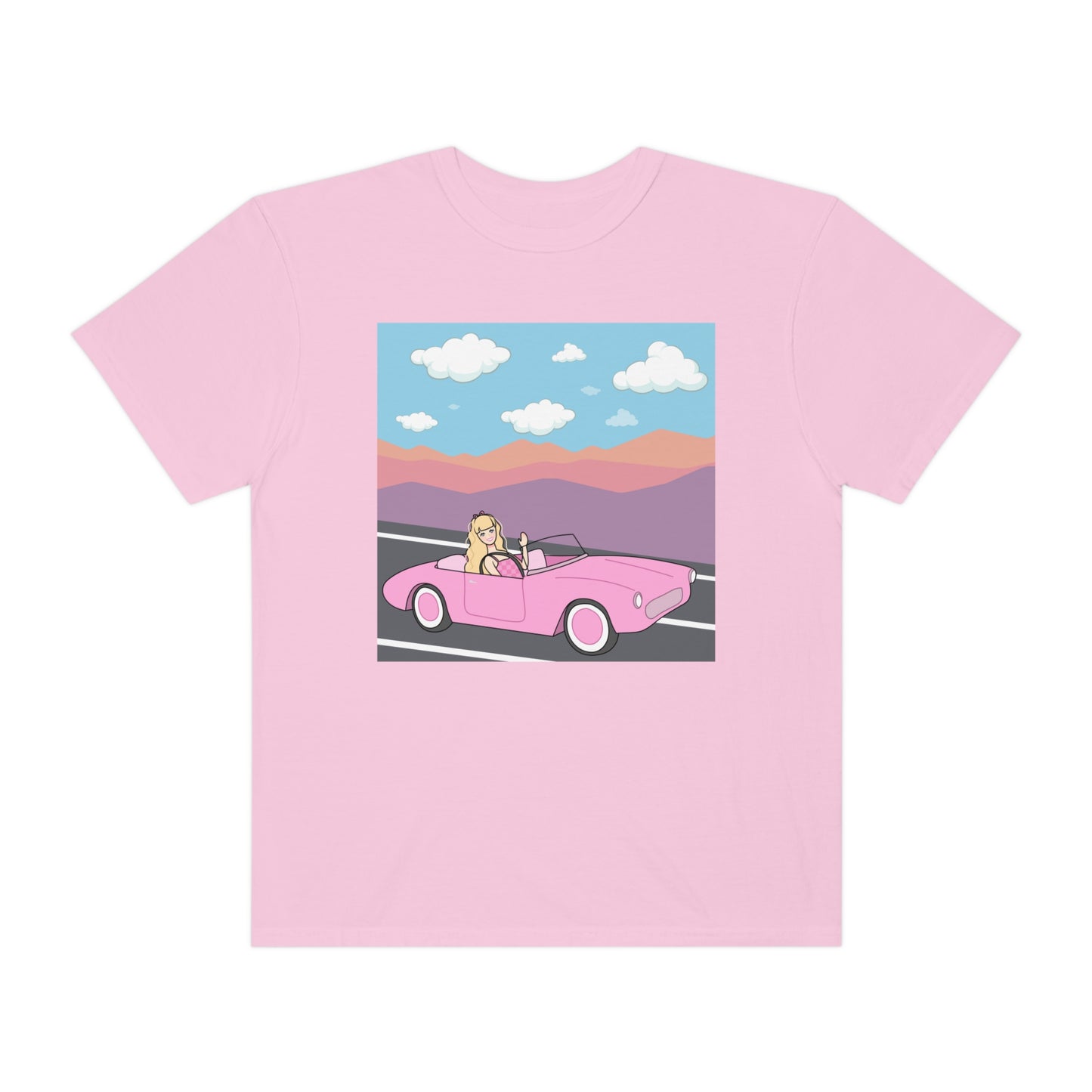 Doll Dream Car T-Shirt, White Doll Blonde Hair Classic Shirt, Birthday Doll Shirt, Birthday Gift for Her, Retro Doll Shirt