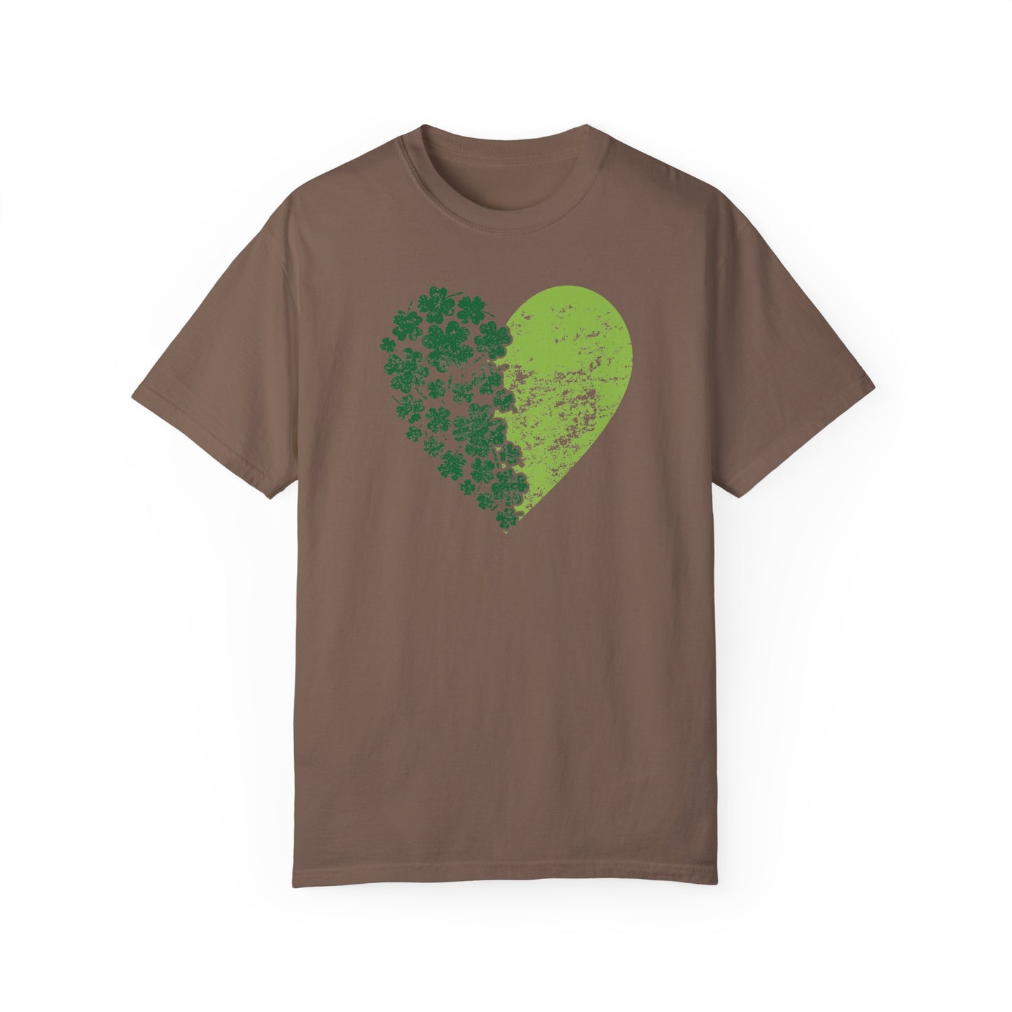 Heart Clover St Patrick Patty's Day Holiday T-Shirt Oversize Tee Can't Pinch This Gift for Him Her Teacher Shirt Green Color Clover Pattern