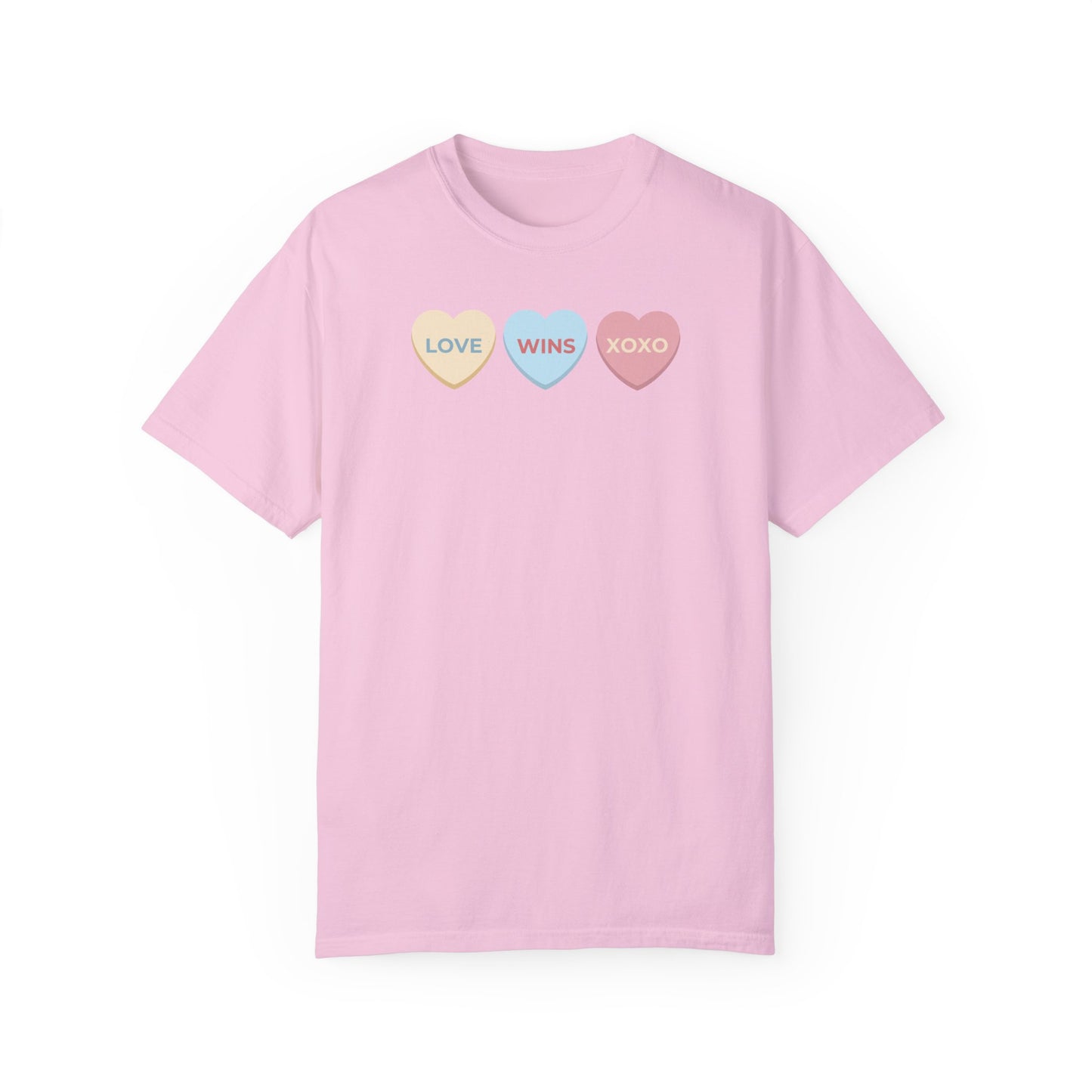 Love Wins Always T-Shirt XOXO Love You Hearts Candy Shirt Oversize Shirt Teen Preppy Cute Tee Valentine's Day Gift for Her Best Friend Mom