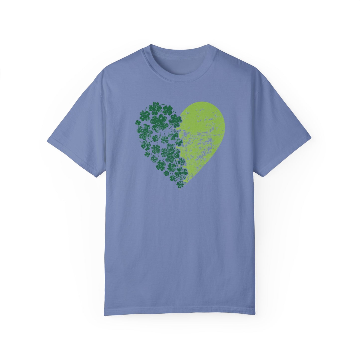 Heart Clover St Patrick Patty's Day Holiday T-Shirt Oversize Tee Can't Pinch This Gift for Him Her Teacher Shirt Green Color Clover Pattern