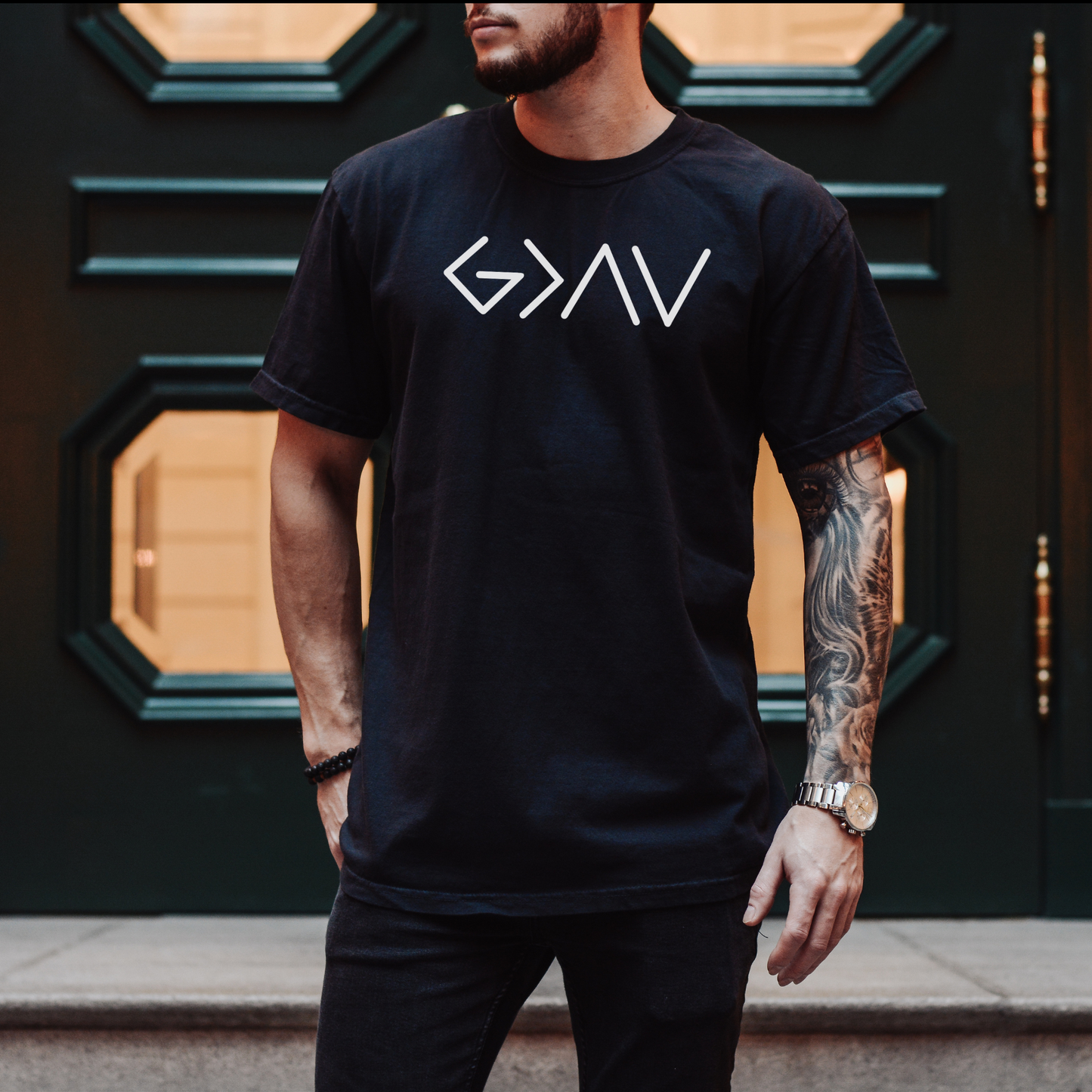 God is Greater Than the Highs and Lows Graphic T-Shirt Christian Shirts for Men Women Mental Health Gift for Friend Brother Father Mother