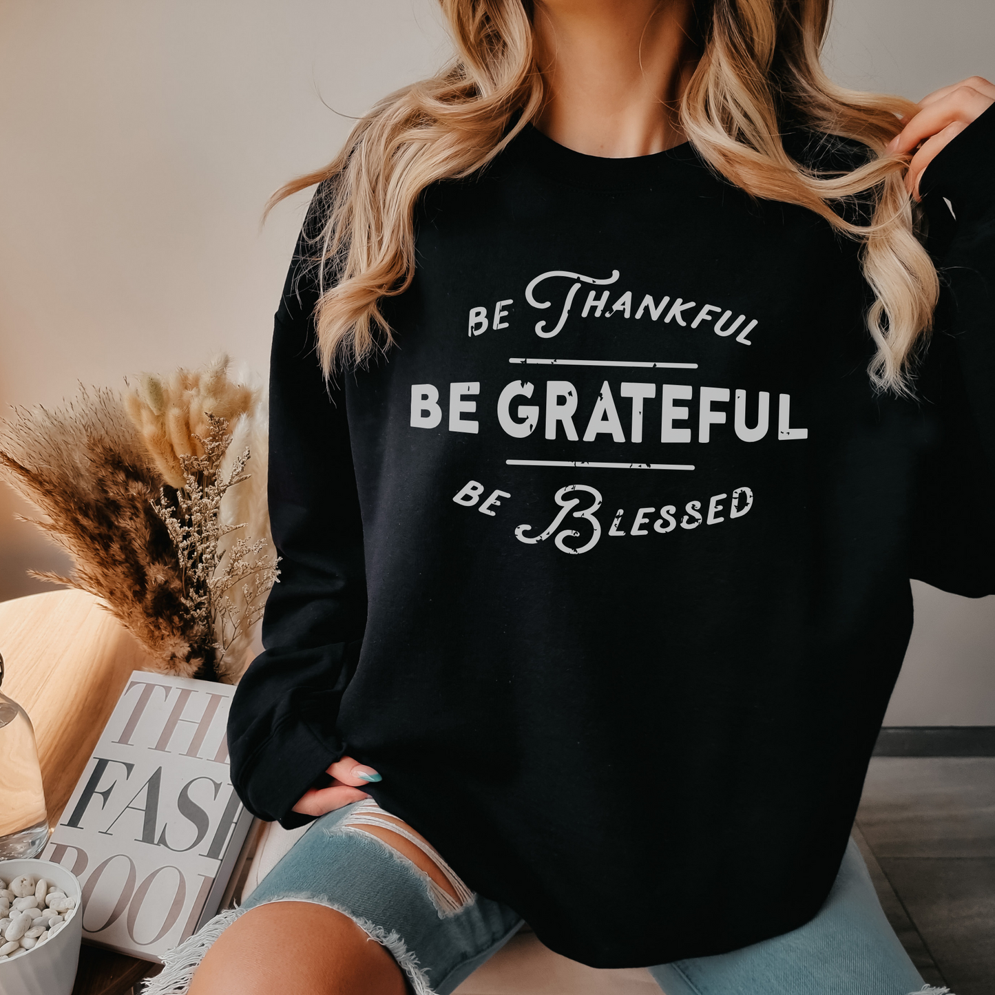 Thankful Grateful Blessed Sweatshirt, Fall Hoodie, Sweater Weather Sweatshirt, Thanksgiving November Sweatshirt, Holiday Gift, Teacher Gift