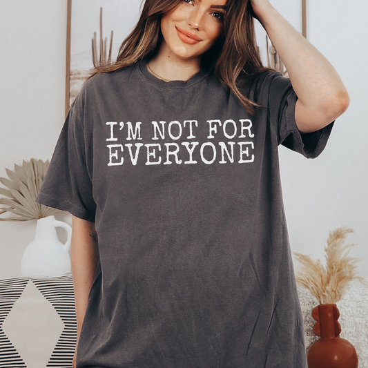 I'm Not For Everyone Distressed Vintage T-Shirt Funny Sarcastic Shirt for Men Women Gift for Her Him Mental Health Anxiety Depression TShirt