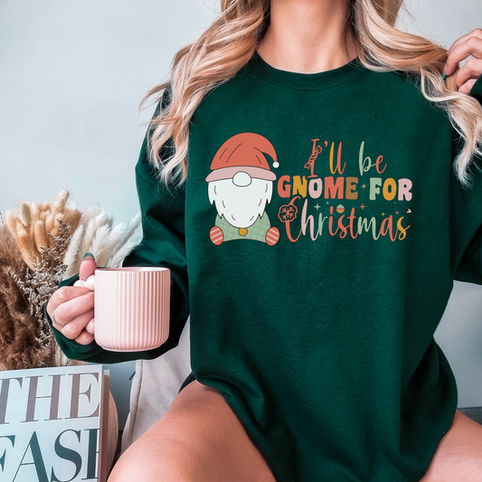 Home for Christmas Sweatshirt, Christmas Gnome Shirt, Merry Christmas Holiday Sweatshirt, Women Christmas Hoodie, Gift for Women Men Teen