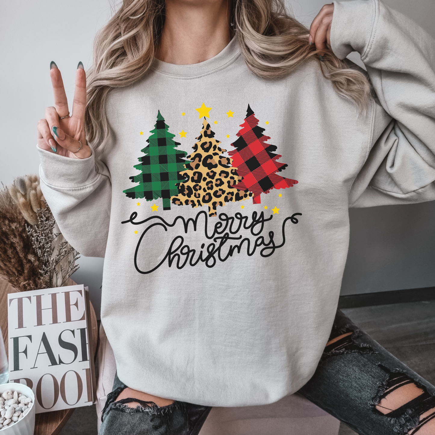 Merry Christmas Leopard Tree Sweatshirt, Women Leopard Shirt, Women Leopard Hoodie, Trendy Women Christmas Sweatshirt, Cool Mom Shirt