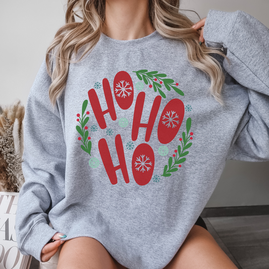 Santa Ho Ho Ho Sweatshirt, Women Christmas Holiday Shirt, Women Christmas Hoodie, Mistletoe Sweatshirt, Christmas Gift for Mom