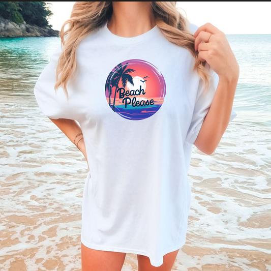Beach Please Summer Shirt, Trendy Summer Clothing, Beach Gifts for Women, Happiness Comes in Waves, Cute Summer Shirt for Women, Beach Gift