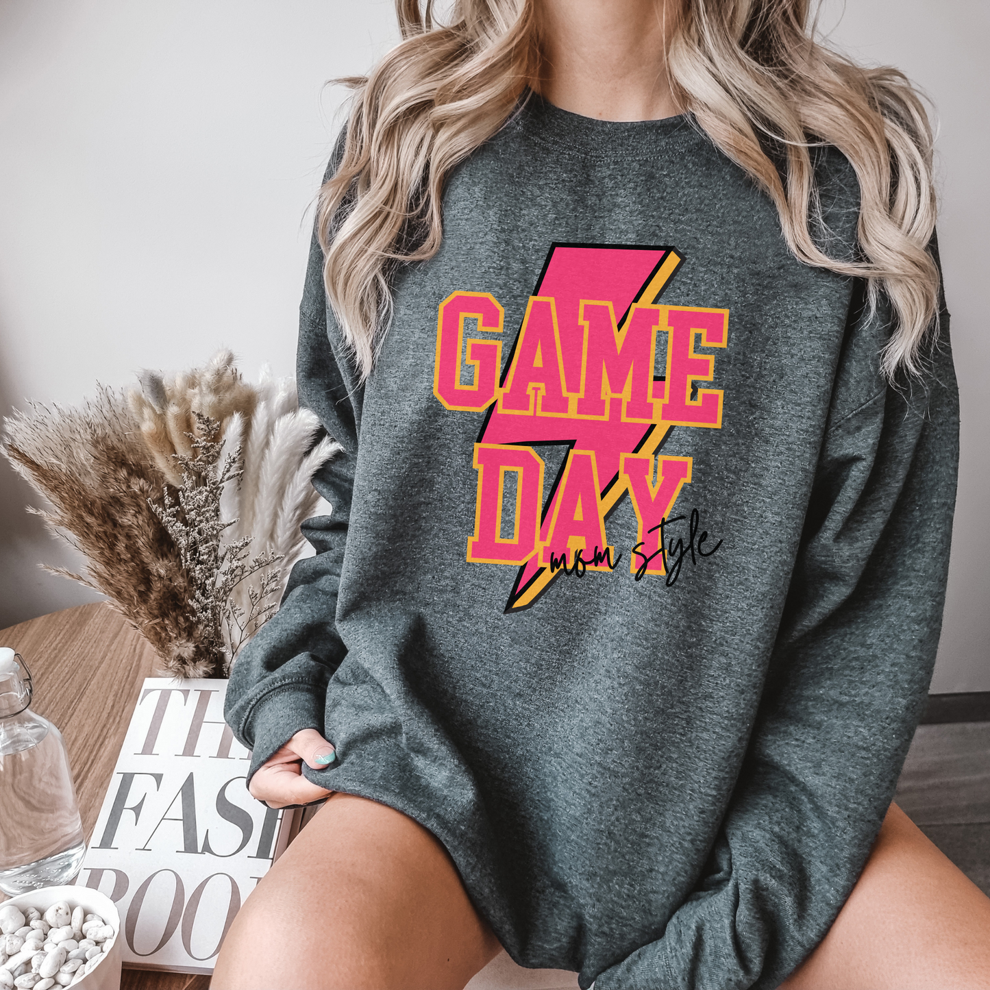 Game Day Mom Style Sweatshirt, Sports Mom Life Sweatshirt, Women's Hoodie, Mom Gift, Football Baseball Volleyball Hockey Soccer Mom Shirt