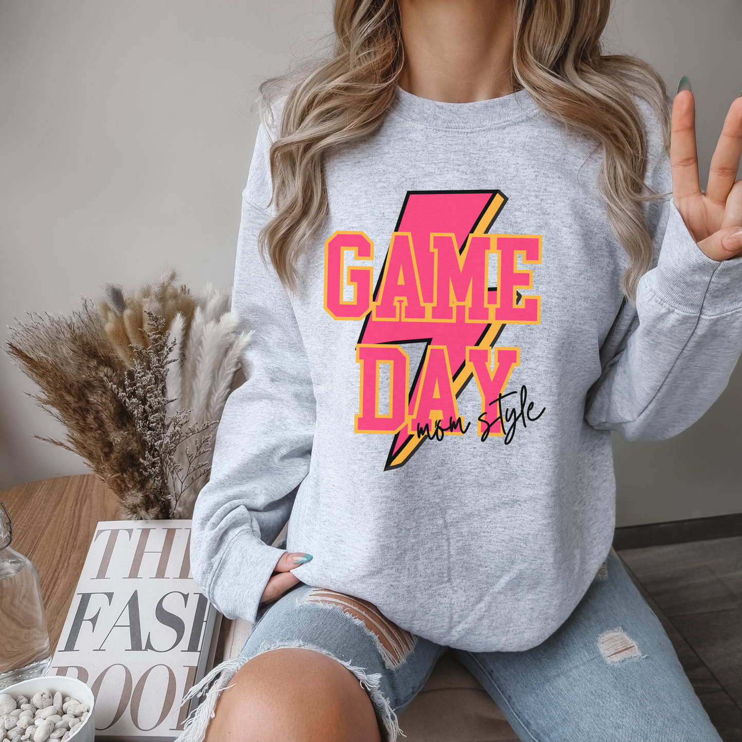 Game Day Mom Style Sweatshirt, Sports Mom Life Sweatshirt, Women's Hoodie, Mom Gift, Football Baseball Volleyball Hockey Soccer Mom Shirt