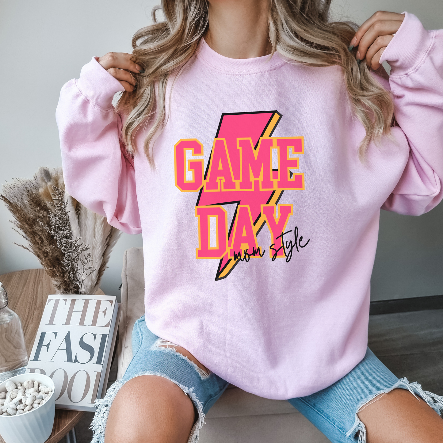 Game Day Mom Style Sweatshirt, Sports Mom Life Sweatshirt, Women's Hoodie, Mom Gift, Football Baseball Volleyball Hockey Soccer Mom Shirt