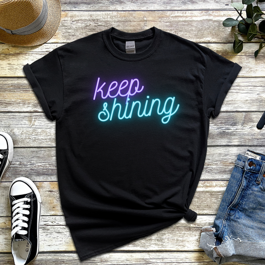 Keep Shining Shirt, Neon Lights Shirt, Night Life Party Shirt, Pride Shirt, Coming Out Gift, Pride Gift, Independent Woman Shirt, Be Happy