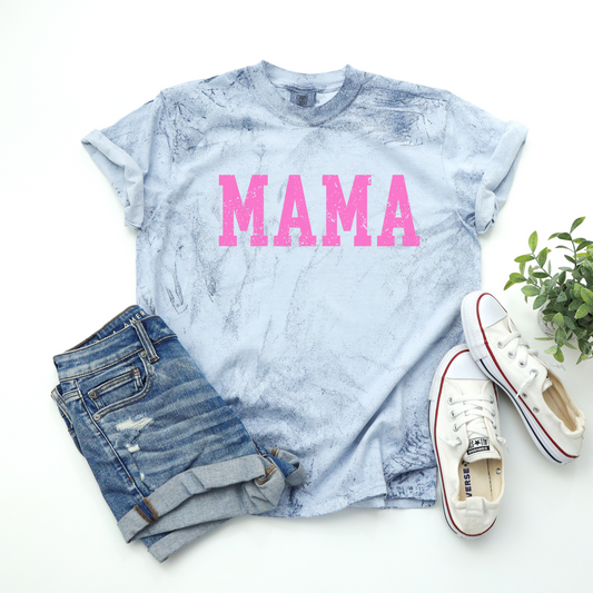 Mama Tie Dye Crewneck Graphic T-Shirt, Mom Mother Mama Bruh T-Shirt, Mom Mother's Day Gift, Birthday Gift for Mom Grandma