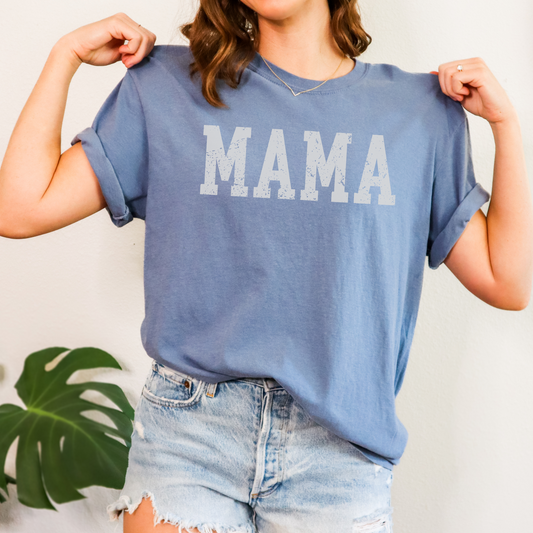 Mama Mom Mother Graphic T-Shirt, Comfort Colors Crewneck Shirt, Gift for Mom Grandma, New Mom Shirt, Baby Shower Gift