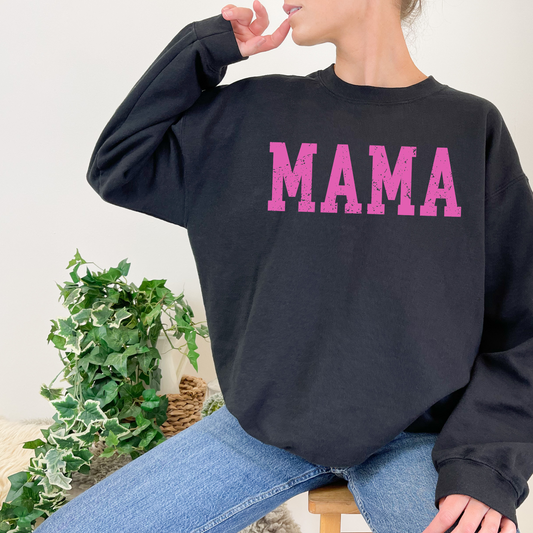 Mama Mom Mother Crewneck Sweatshirt, Trendy Mom Clothes, Retro Vintage Mama Sweatshirt, Gift for Mom Grandma