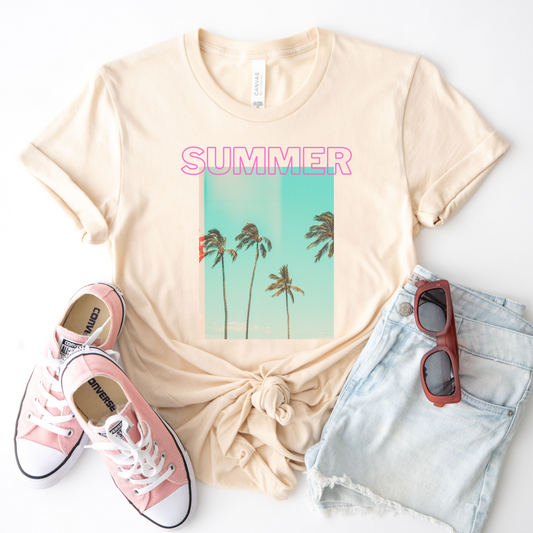 Summer Palm Tree Shirt, California Florida Hawaii Vacation Shirt, Beach Life, Salt Life, Surf Tee, Trendy Summer Clothes, Gift for Her Him