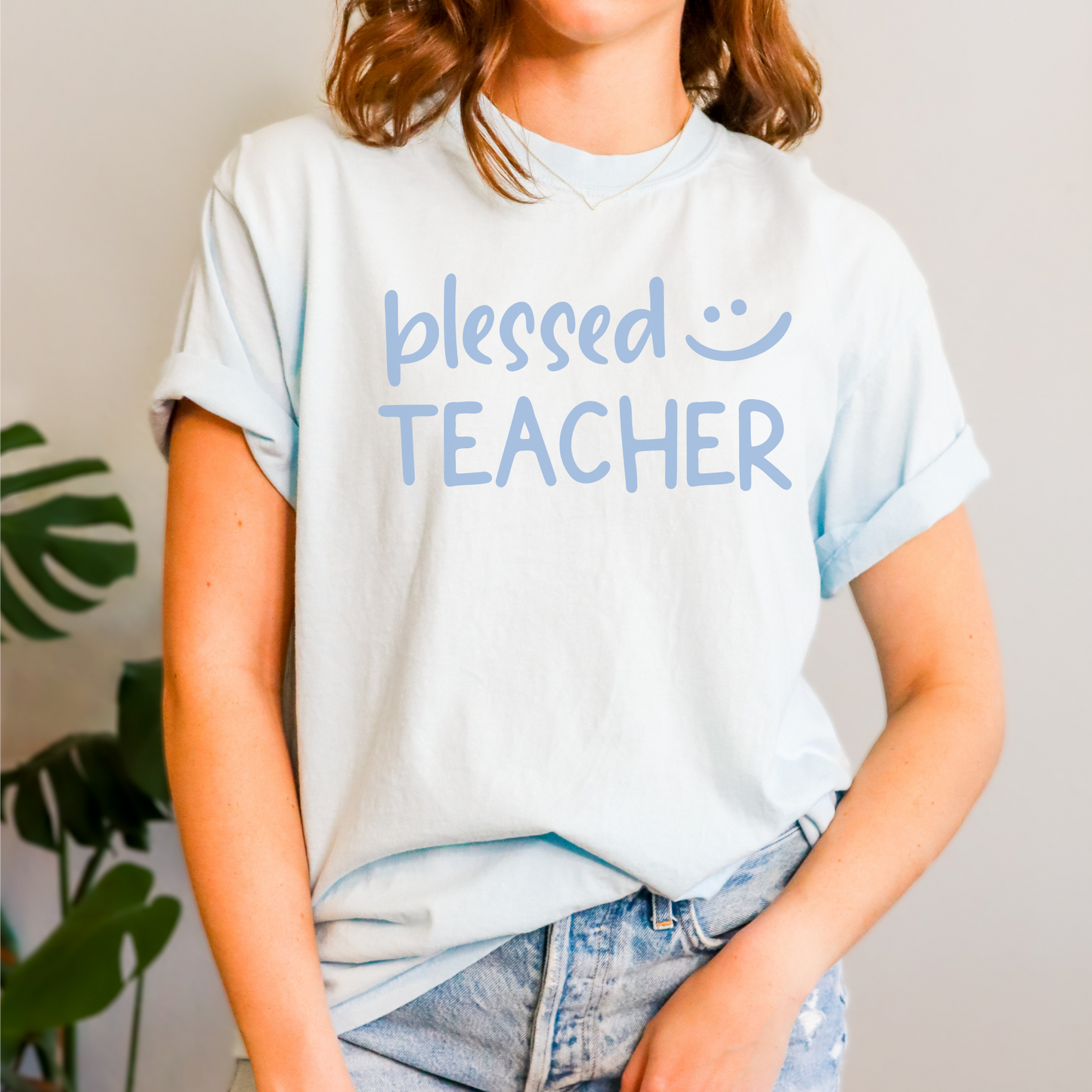 Blessed Teacher at Work T-Shirt, Teacher Motivation Inspire Shirt, Teacher Life Mode, Preschool Elemen Teacher Shirt, Christian Teacher Gift