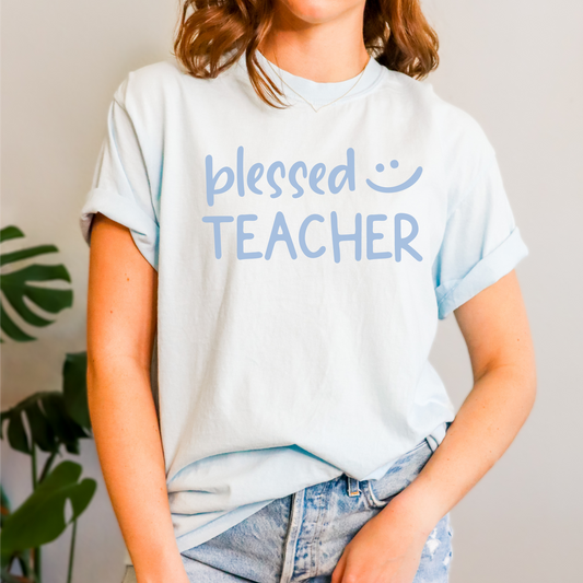 Blessed Teacher at Work T-Shirt, Teacher Motivation Inspire Shirt, Teacher Life Mode, Preschool Elemen Teacher Shirt, Christian Teacher Gift